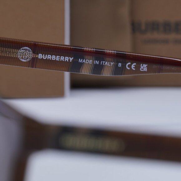 Burberry BE4392U 396673 Sunglasses Check Brown Frame, Brown Lenses main image 12